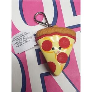 BBW Happy Pizza Slice Keychain PocketBac Holder | Backpack Purse Bag Luggage
